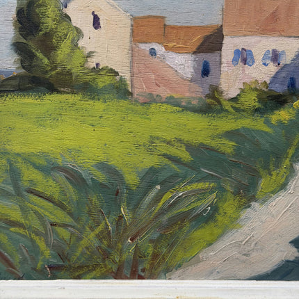Handcrafted Landscape Oil Painting "Village Houses" Expressive Artwork Holland Art Shop