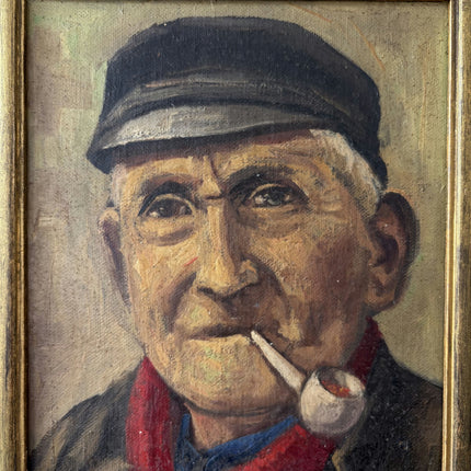 Refined Portrait Oil Painting "Smoking Man" Detailed Small Art Holland Art Shop