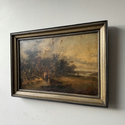 Detailed Scenery Oil Painting "Framed Painting" Original Small Art Holland Art Shop