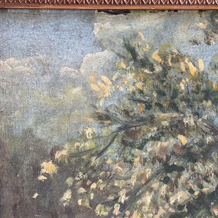 Authentic Landscape Oil Painting "Three Swans" Original Artwork Holland Art Shop