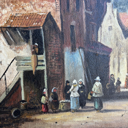Rustic Cityscape Oil Painting "Framed Painting" Original Art Holland Art Shop