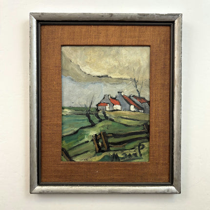 Classic Farm Oil Painting "Thatched Cottage" Refined Art Holland Art Shop