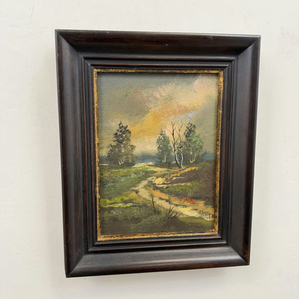 Traditional Landscape Oil Painting "River Path" Elegant Small Art Holland Art Shop