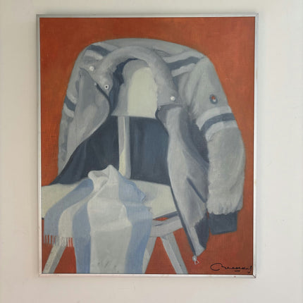 Vintage Still Life Oil Painting "Folded Jacket" Original Artwork Holland Art Shop
