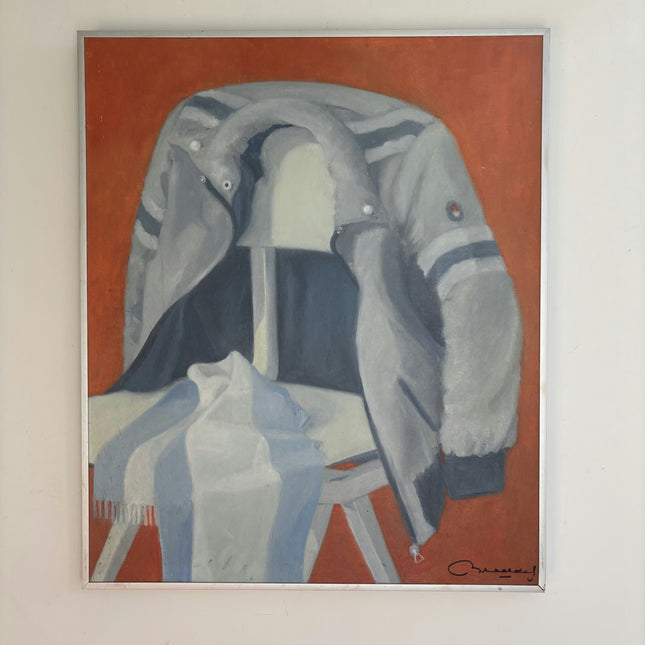 Vintage Still Life Oil Painting "Folded Jacket" Original Artwork Holland Art Shop