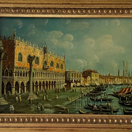 Striking Oil Painting "Grand Canal" Marvelous Small Artwork Holland Art Shop