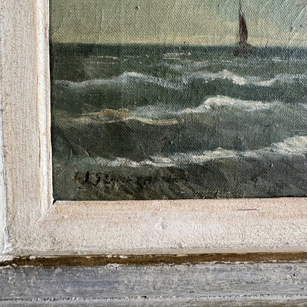 Detailed Seascape Oil Painting "Sailing Boat" Expressive Artwork Holland Art Shop