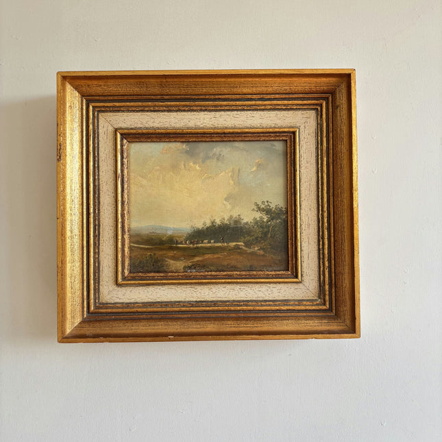 Detailed Landscape Oil Painting "Gilded Frame" Classic Small Art Holland Art Shop