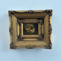 Rustic Animals Oil Painting "Gold Frame" Traditional Small Art Holland Art Shop