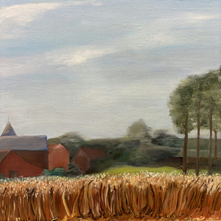 Rustic Landscape Oil Painting "Wheat Field" Timeless Artwork Holland Art Shop