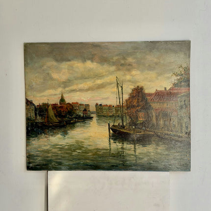 Timeless Harbor Scene Oil Painting "Sailing Boat" Detailed Art Holland Art Shop
