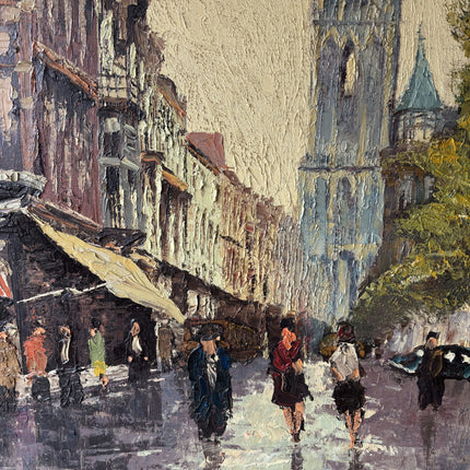 Elegant Still Life Oil Painting "City Street" Refined Art Holland Art Shop