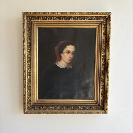 19th Century Antique Portrait Oil Painting "Framed Portrait" Art Holland Art Shop