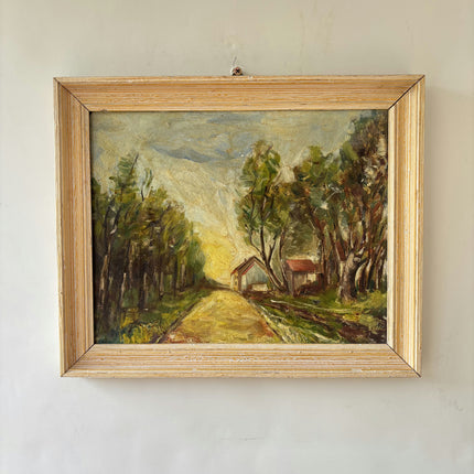Classic Landscape Oil Painting "Country Cottage" Detailed Small Art Holland Art Shop