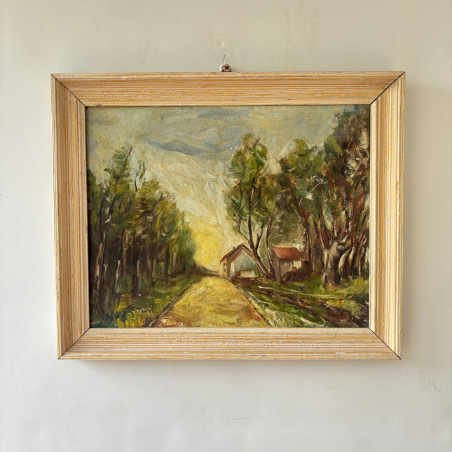 Classic Landscape Oil Painting "Country Cottage" Detailed Small Art Holland Art Shop