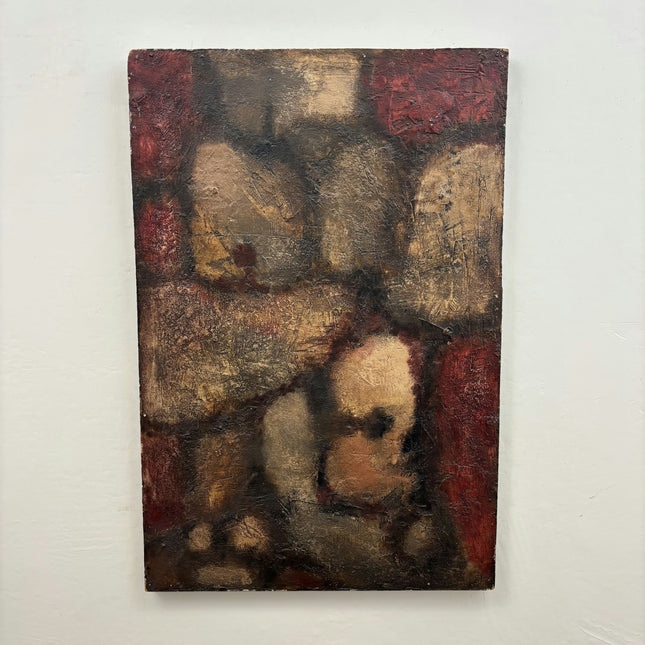 Authentic Abstract  Oil Painting "Aged Panel" Elegant Large Art Holland Art Shop