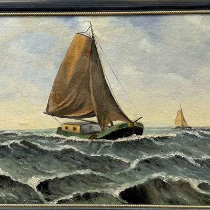Classic Seascape Oil Painting "Sailing Boat" Timeless Large Artwork Holland Art Shop