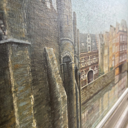 Elegant Cityscape Oil Painting "Stone Gate" Handcrafted Large Artwork Holland Art Shop