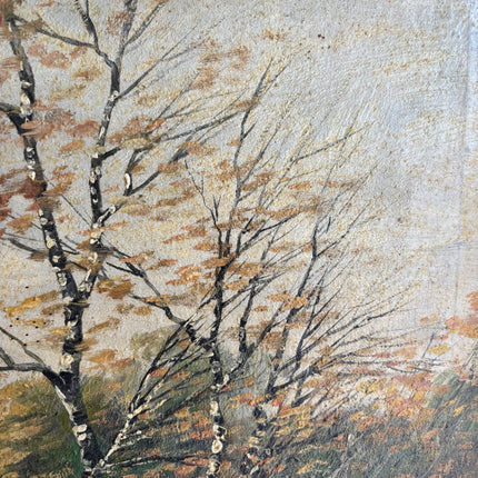 Detailed Landscape Oil Painting "Birch Tree" Traditional Large Art Holland Art Shop