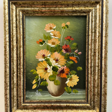 Classic Floral Still Life Oil Painting "Daisy Bouquet" Authentic Small Artwork Holland Art Shop