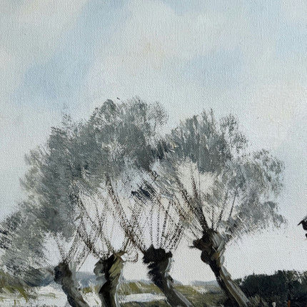 Traditional Landscape Oil Painting "River Trees" Original Artwork Holland Art Shop