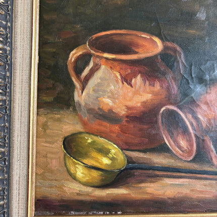 Vintage Still Life Oil Painting "Copper Jug" Authentic Artwork Holland Art Shop