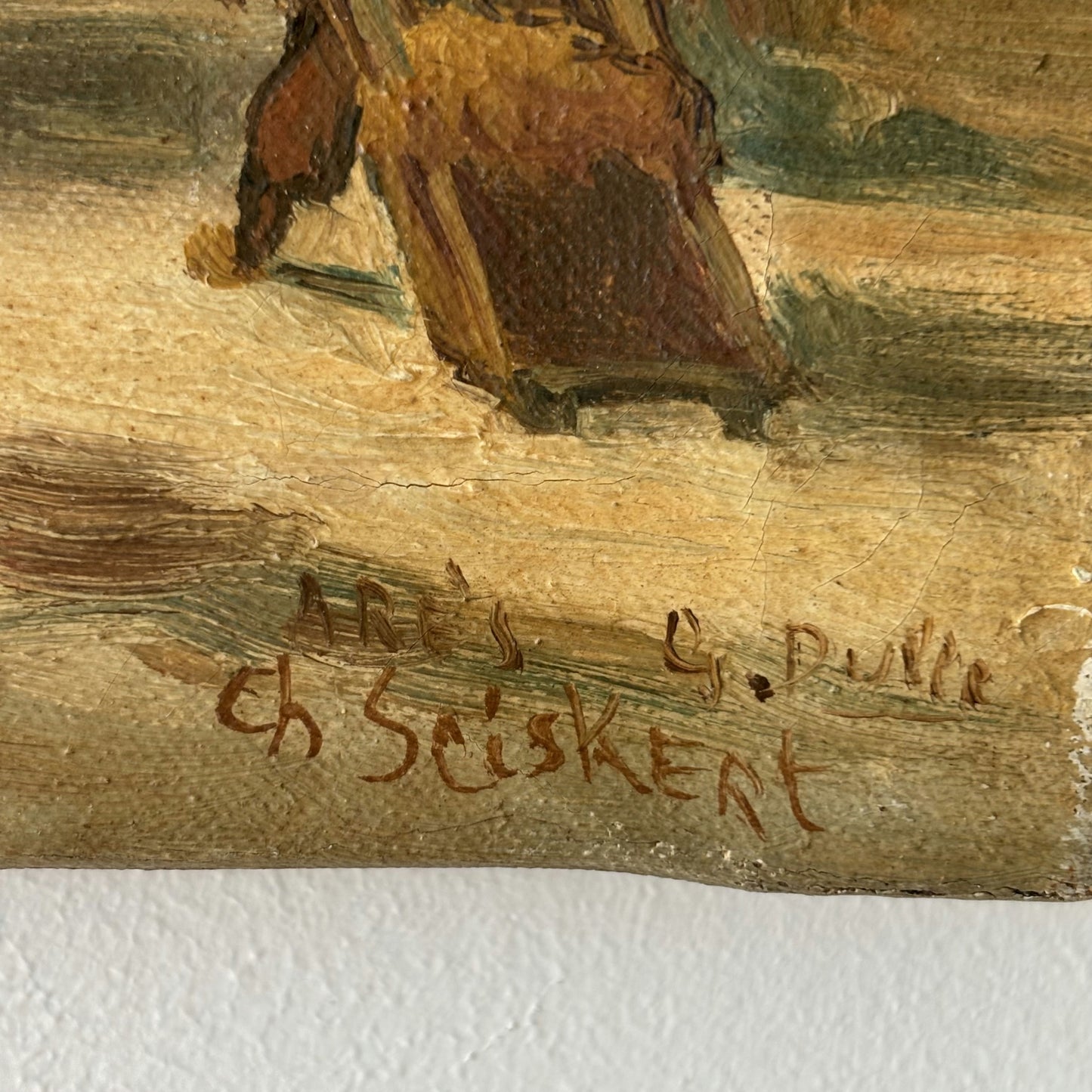 Wonderful Cityscape Oil Painting "Market Gathering" Expressive Small Art