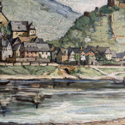 Traditional Cityscape Oil Painting "Hill Castle" Refined Art Holland Art Shop