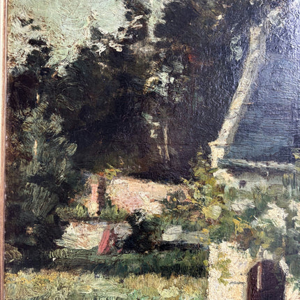 19th Century Antique Landscape Oil Painting "Stone Arch" Artwork Holland Art Shop
