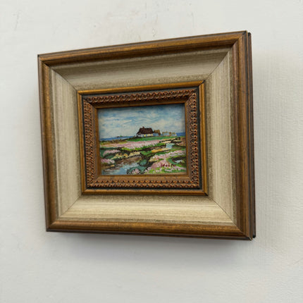 Timeless Seascape Oil Painting "Ornate Frame" Vintage Small Artwork Holland Art Shop