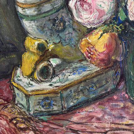 Handcrafted Floral Still Life Oil Painting "Flower Vase" Expressive Artwork Holland Art Shop