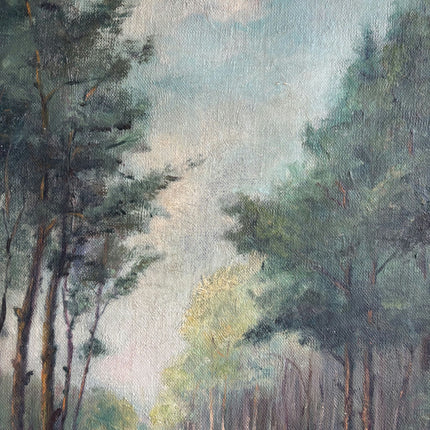 Traditional Landscape Oil Painting "Wooden Path" Refined Art Holland Art Shop