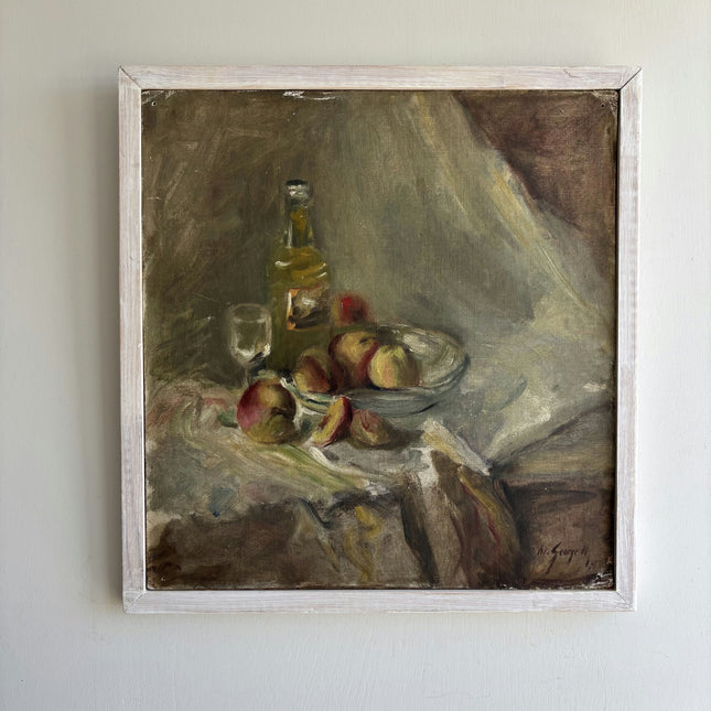 Vintage Still Life Oil Painting "Bowl Apples" Refined Artwork Holland Art Shop