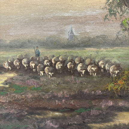 Authentic Animals Oil Painting "Thatched Cottage" Detailed Artwork Holland Art Shop