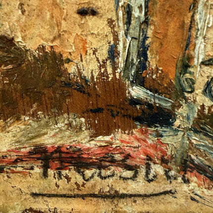 Expressive Cityscape Oil Painting "Village Arch" Detailed Small Artwork Holland Art Shop