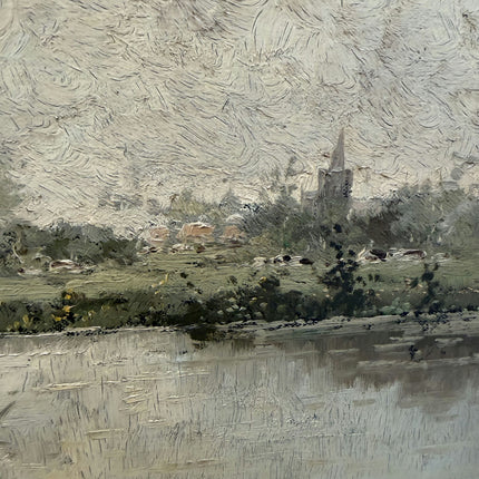 Detailed Landscape Oil Painting "Lone Tree" Elegant Large Artwork Holland Art Shop