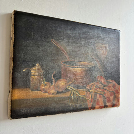 Detailed Still Life Oil Painting "Copper Pot" Refined Small Art Holland Art Shop