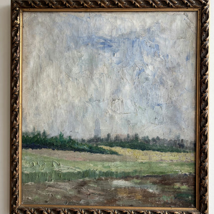 Vintage Landscape Oil Painting "Framed Painting" Classic Belgique Artwork Holland Art Shop