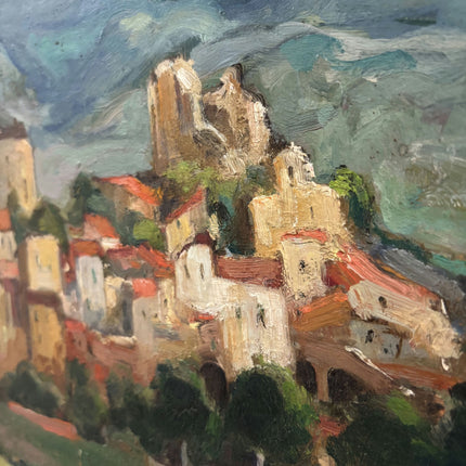 Detailed Landscape Oil Painting "Hill Village" Authentic Art Holland Art Shop