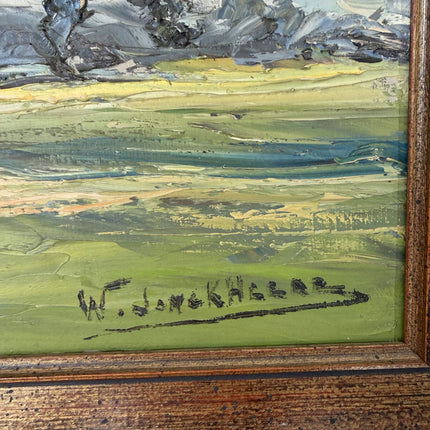 Impressionistic Oil Painting Landscape "Fields" Fine Large Sized Artwork Holland Art Shop