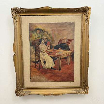 Rustic Figurative Oil Painting "Old Man" Traditional Large Art Holland Art Shop