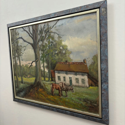 Vintage Landscape Oil Painting "Large Tree" Traditional Art Holland Art Shop