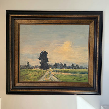 Impressionistic Oil Painting Landscape "Fields" Fine Large Sized Artwork Holland Art Shop