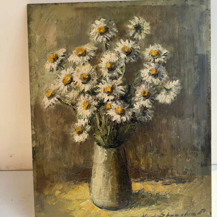 Timeless Still Life Oil Painting "Daisy Bouquet" Vintage Art Holland Art Shop