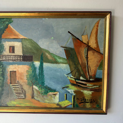 Intriguing Oil Painting Landscape "Sailing Ship" Classic Medium Artwork Holland Art Shop