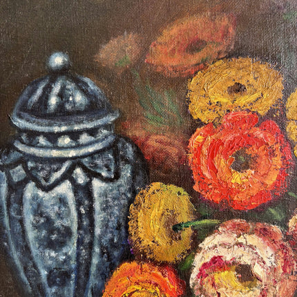 Authentic Still Life Oil Painting "Flower Bouquet" Expressive Small Artwork Holland Art Shop