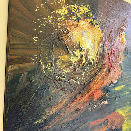 Handcrafted Scenery Oil Painting "Exploding Sun" Traditional Artwork Holland Art Shop