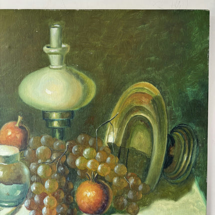 Traditional Still Life Oil Painting "Grape Bunch" Rustic Art Holland Art Shop