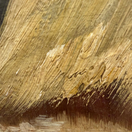 Elegant Landscape Oil Painting "Thatched Roofs" Handcrafted Large Art Holland Art Shop