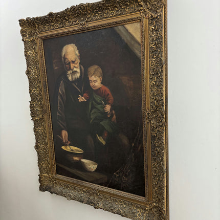 Original Portrait Oil Painting "Old Man" Detailed Large Art Holland Art Shop